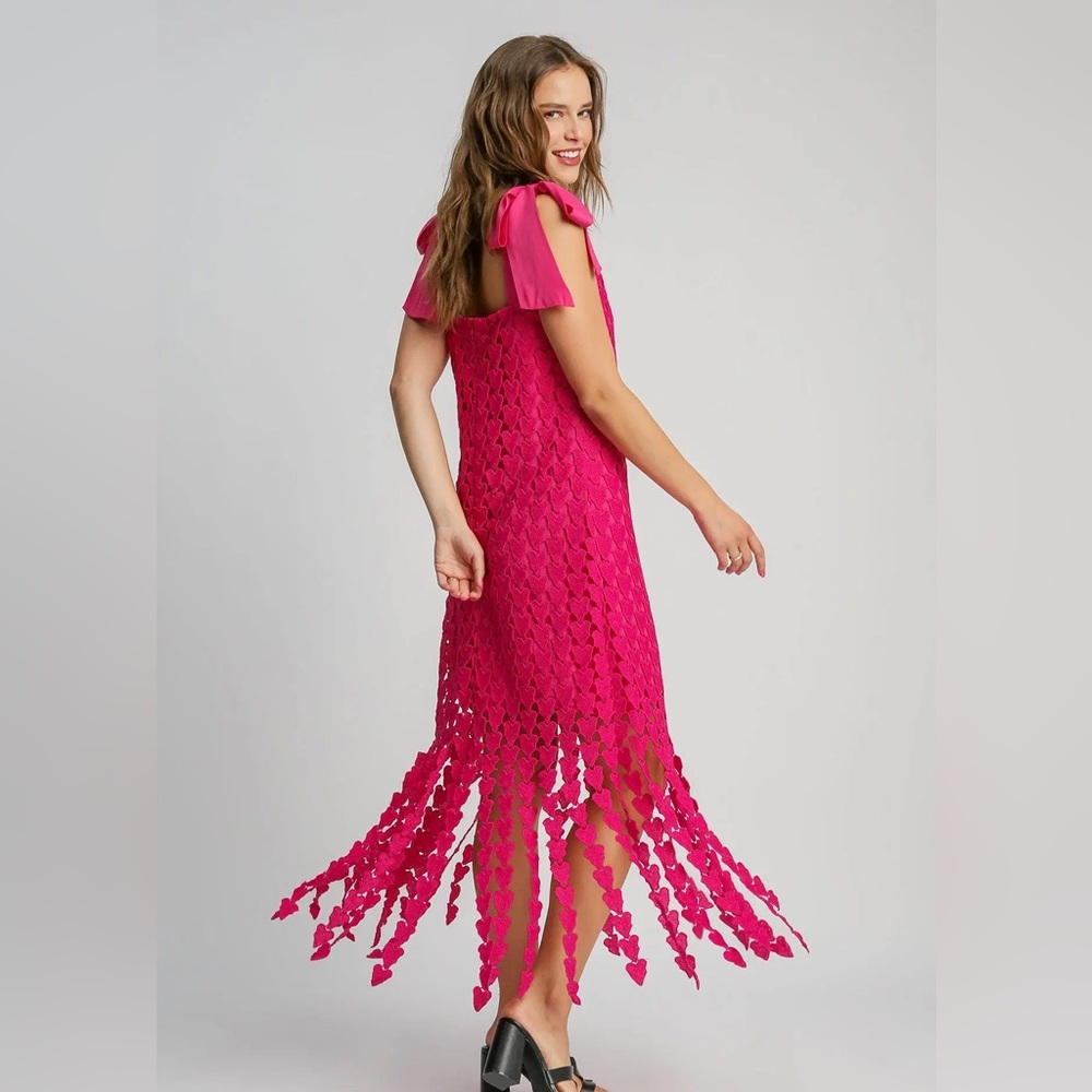 #327 CLOSEOUT Firm 🌸New! Gorgeous Hearts Dress with flowing Hearts
